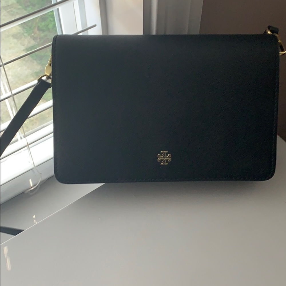 Tory Burch Black leather crossbody bag